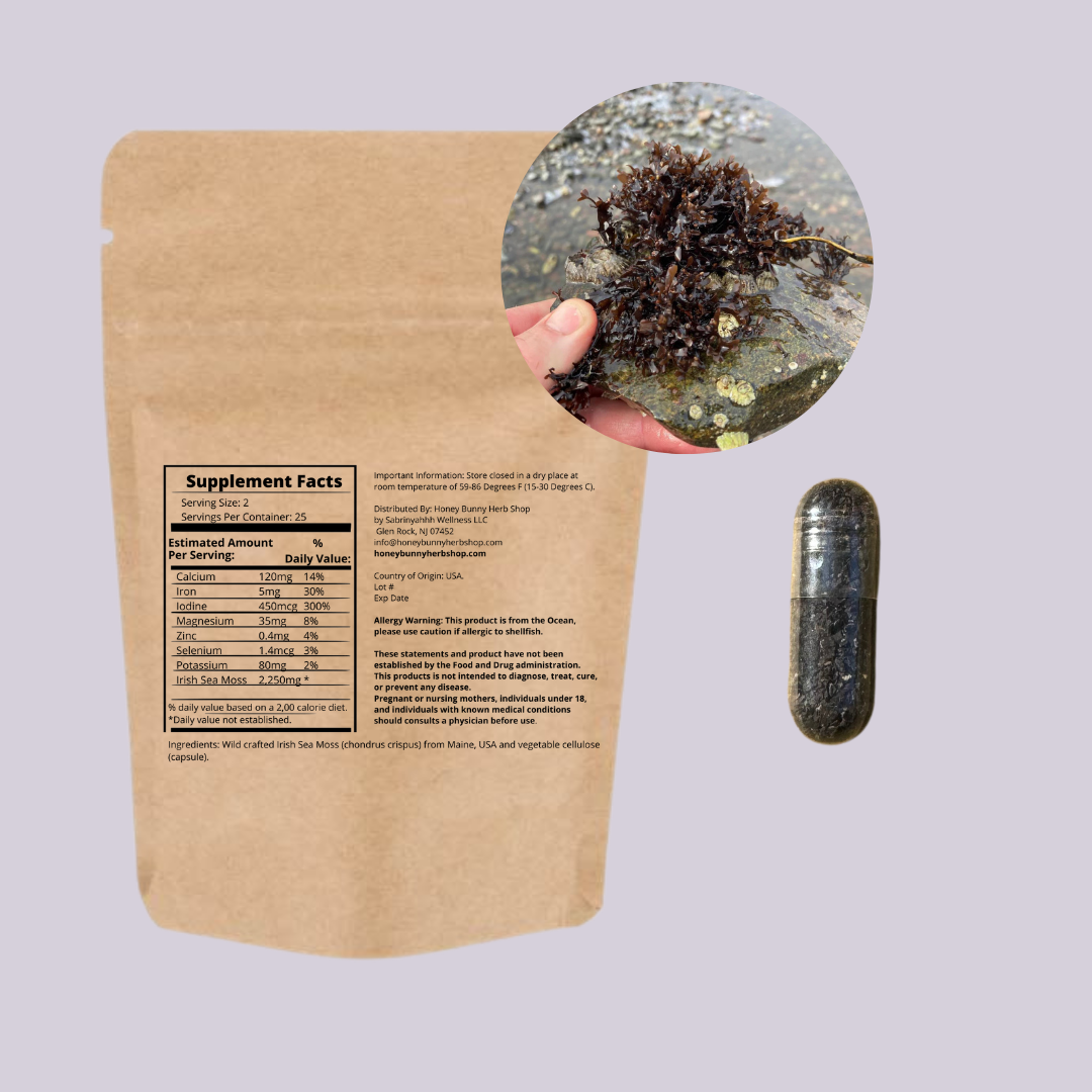 Irish SEA MOSS Capsules (fill in mineral deficiencies, boost skin health, gut health, & more)