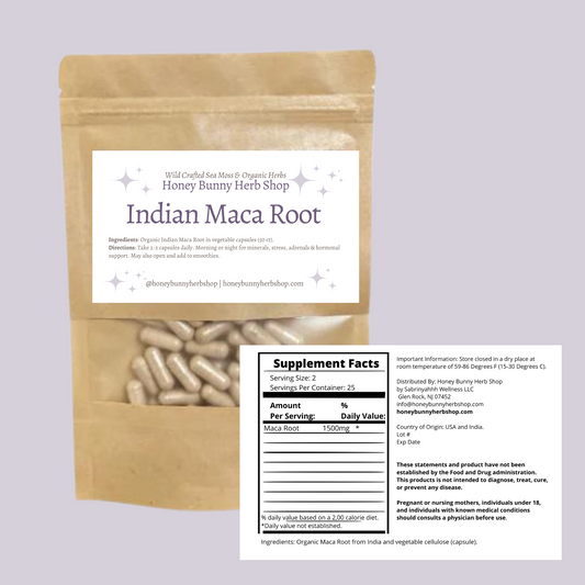 Organic Maca Root Capsules (hormonal balance & healthy skin)