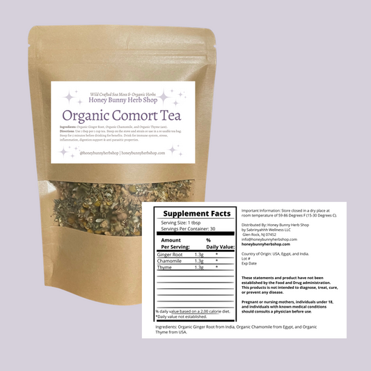 Comfort Tea: Ginger, Chamomile, & Thyme (for digestive support, bloating, calming & more)