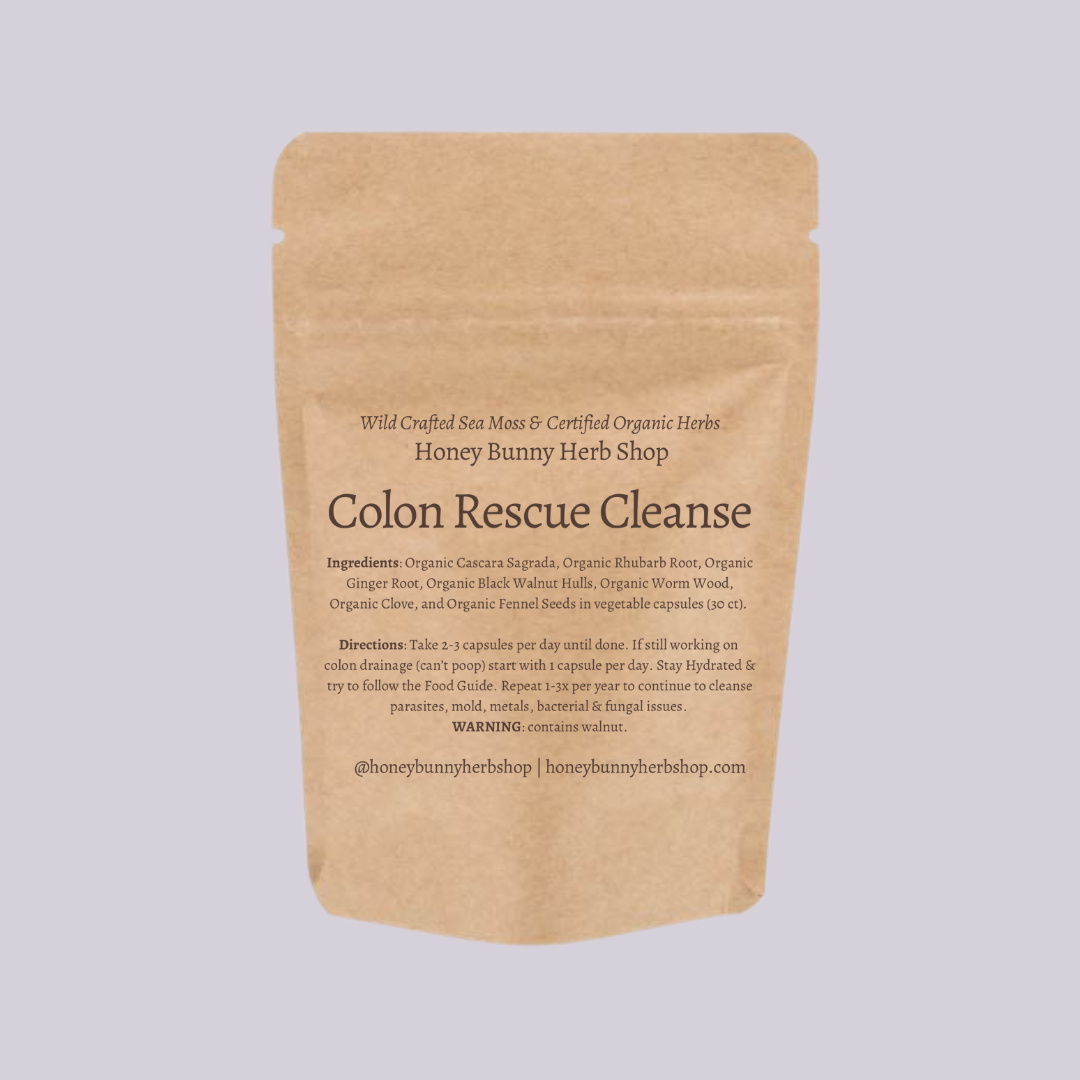 Colon Rescue Colon Cleanse Capsules (parasites, old waste, bacteria, fungal/yeast, mold & microbiome rebalance)