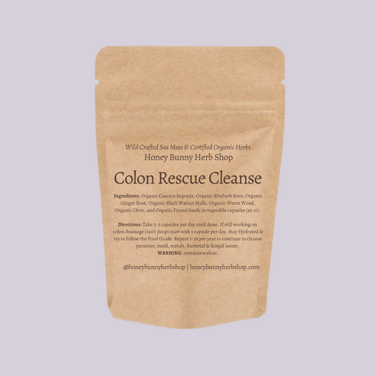 Colon Rescue Colon Cleanse Capsules (parasites, old waste, bacteria, fungal/yeast, mold & microbiome rebalance)