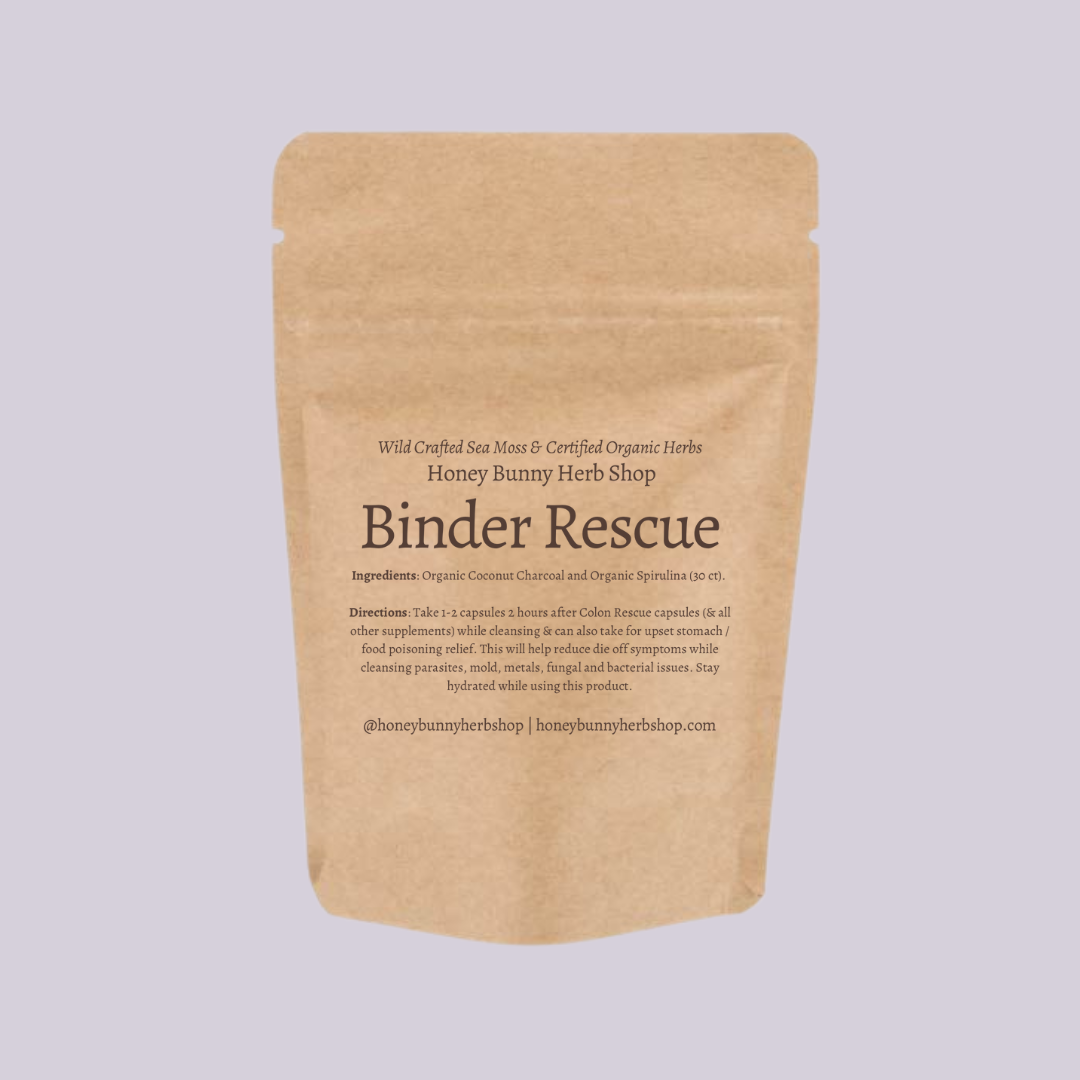 Binder Rescue (parasite, mold, metal, bacterial, fungal/yeast, toxin binder & upset stomach relief)