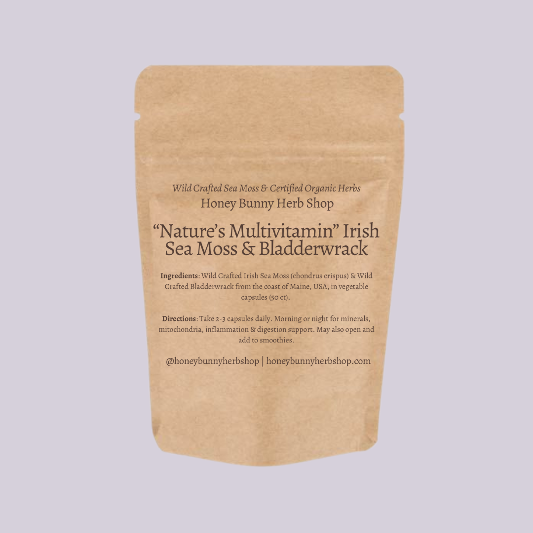 Nature’s Multivitamin: SEA MOSS & Bladderwrack (all 102 minerals the body needs, boost skin health, gut health, & more)