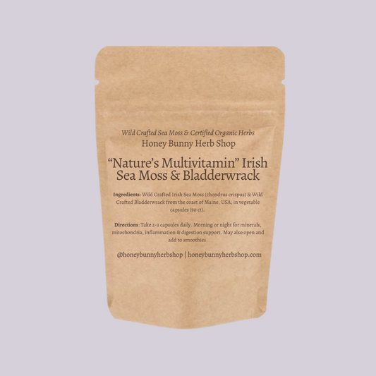 Nature’s Multivitamin: SEA MOSS & Bladderwrack (all 102 minerals the body needs, boost skin health, gut health, & more)