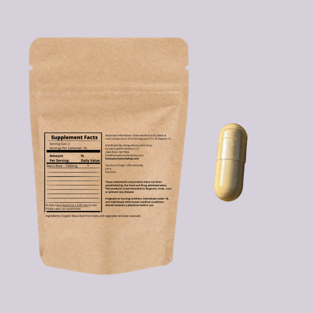 Organic Maca Root Capsules (hormonal balance & healthy skin)