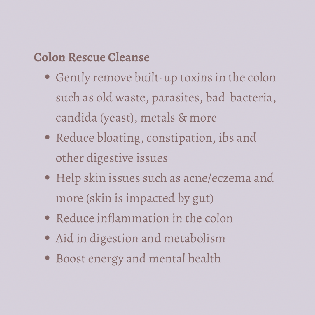 Cleanse Package: Colon Rescue, Binder Rescue, Sea Moss, Daily Digestive Support, & Tea