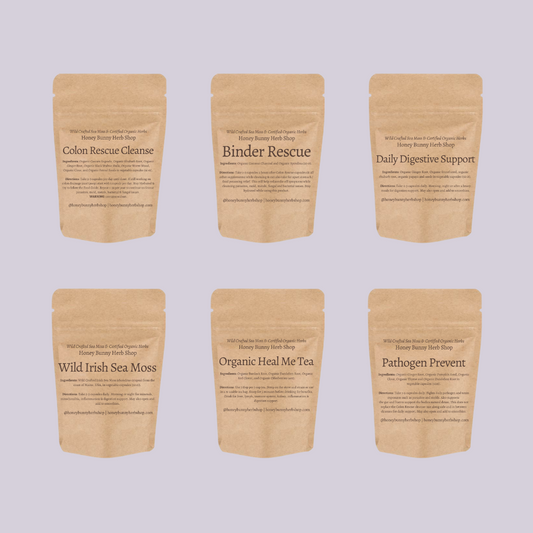 Cleanse Package PLUS: Colon Rescue, Binder Rescue, Sea Moss, Daily Digestive Support, Tea & Pathogen Prevent